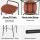 Artiss 2x Bar Stools - Brown PU, Foam Seat, 75cm Height, Powder-Coated Metal Frame, Anti-Slip Feet, 1-Year Warranty