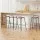 Artiss Set of 4 Bar Stools 75cm Brown PU Leather Seat, Metal Frame, Footrest, Anti-Slip, Kitchen Dining Chairs