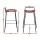 Artiss Set of 4 Bar Stools 75cm Brown PU Leather Seat, Metal Frame, Footrest, Anti-Slip, Kitchen Dining Chairs