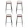 Artiss Set of 4 Bar Stools 75cm Brown PU Leather Seat, Metal Frame, Footrest, Anti-Slip, Kitchen Dining Chairs