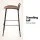 Artiss Set of 4 Bar Stools 75cm Brown PU Leather Seat, Metal Frame, Footrest, Anti-Slip, Kitchen Dining Chairs