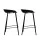 Artiss 2x Bar Stools Set - 67cm Black, Metal Frame, PP Plastic Seat, Sleek Minimalist Design, Anti-Slip Floor Protectors