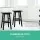 Artiss Baden Bar Stools Set of 2 – Black Beech Wood, 66.5cm High, Sturdy A-Frame, Split-Level Footrest, Anti-Slip