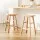 Artiss Wooden Bar Stools - Beech Wood, 66.5cm, Natural, Set of 2 - Sturdy with Anti-Slip Protection, Easy Assembly