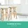 Artiss Wooden Bar Stools - Beech Wood, 66.5cm, Natural, Set of 2 - Sturdy with Anti-Slip Protection, Easy Assembly