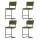 Artiss Bar Stools Velvet Upholstery 4-Pack Green 65cm High-Resilience Foam, Sturdy Steel Frame, Easy Assembly