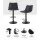 Artiss 2x Vintage Leather Bar Stools, Black, Swivel, Adjustable Height 60-81cm, 360° Swivel, Foam Padded, Floor Safe