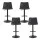 Artiss 4x Jovy Bar Stools - Vintage PU Leather, Swivel, Adjustable Gas Lift, Black, 360° Rotation, Floor Protector