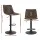 Artiss 4x Jovy Bar Stools - Vintage Faux Leather, Swivel, Adjustable Gas Lift, 360° Rotation, Brown, 60-81cm Height