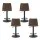 Artiss 4x Jovy Bar Stools - Vintage Faux Leather, Swivel, Adjustable Gas Lift, 360° Rotation, Brown, 60-81cm Height