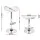 Artiss 4x White Bar Stools - PU Leather, Gas Lift, 360° Swivel, Chrome Finish, 64-77cm Adjustable, Foam Padded Seat