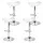 Artiss 4x White Bar Stools - PU Leather, Gas Lift, 360° Swivel, Chrome Finish, 64-77cm Adjustable, Foam Padded Seat