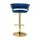 Artiss Vivien Bar Stools: Navy Velvet, Woven Backrest, Adjustable Height, 360° Swivel, Luxurious Design