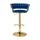 Artiss Vivien 2x Bar Stools - Navy Velvet, Hand-Woven Back, Adjustable Height, 360° Swivel, Steel Base, 150kg Capacity