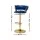 Artiss Vivien Bar Stools Set of 3 Velvet Upholstery Adjustable Height 150kg Navy Kitchen Counter Chairs