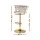 Artiss Vivien Bar Stools - Elegant Velvet, Woven Backrest, Adjustable Height, 360° Swivel, Ivory Finish