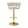 Artiss Vivien Bar Stools - Elegant Velvet, Woven Backrest, Adjustable Height, 360° Swivel, Ivory Finish