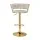 Artiss Vivien 2x Bar Stools - Gas Lift, Velvet Woven Backrest, Adjustable 360° Swivel, Ivory, 150kg Capacity