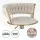 Artiss Vivien 2x Bar Stools - Gas Lift, Velvet Woven Backrest, Adjustable 360° Swivel, Ivory, 150kg Capacity