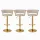 Artiss Vivien Bar Stools Set of 3 Adjustable Gas Lift 360 Degree Swivel Velvet Woven Backrest Ivory 150kg