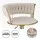 Artiss Vivien Bar Stools Set of 3 Adjustable Gas Lift 360 Degree Swivel Velvet Woven Backrest Ivory 150kg