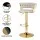 Artiss Vivien Bar Stools Set of 3 Adjustable Gas Lift 360 Degree Swivel Velvet Woven Backrest Ivory 150kg