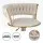 Artiss Vivien 4x Bar Stools Gas Lift Velvet Ivory, Hand-Woven Backrest, Swivel, Adjustable Height, 61-81cm