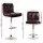 Artiss 4-Piece Bar Stool Set with PU Leather 360-Degree Swivel Gas Lift and Chrome Finish Chocolate Brown
