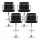 Artiss 4x Bar Stools Black Leather Gas Lift with Armrest, 360° Swivel, Chrome Base, Adjustable Height, PU Upholstery