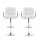 Artiss Set of 2 White Leather Bar Stools w/ Armrest, Gas Lift, Swivel, Chrome Base - Modern Kitchen & Dining Seating