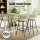 Artiss 2x Vivien Bar Stools - Woven Velvet, Metal, Ivory, 75cm, Ergonomic Design, Cushioned Back, 120kg Capacity