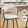 Artiss 2x Vivien Bar Stools - Woven Velvet, Metal, Ivory, 75cm, Ergonomic Design, Cushioned Back, 120kg Capacity