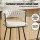 Artiss Vivien 4x Bar Stools - Elegant Ivory Velvet & Metal, 75cm Seat Height, Ergonomic Design with Cushioned Back