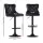 Artiss Velvet Adjustable Bar Stool 63-83.5cm Height, Nailhead Trim, Steel Frame, Padded Seat, Black, Kitchen Counter
