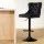 Artiss Velvet Adjustable Bar Stool 63-83.5cm Height, Nailhead Trim, Steel Frame, Padded Seat, Black, Kitchen Counter