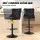 Artiss 2x Velvet Bar Stools Adjustable Height 63-83.5cm, Nailhead Trim, Metal Frame, Padded Seat, Black