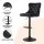 Artiss 2x Velvet Bar Stools Adjustable Height 63-83.5cm, Nailhead Trim, Metal Frame, Padded Seat, Black
