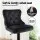 Artiss 4x Velvet Bar Stools Adjustable Height 63-83.5cm, Nailhead Trim, Steel Frame, Black, Kitchen Counter Chairs