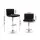 Artiss 2x Black Bar Stools - PU Leather, Gas Lift, 360° Swivel, High Backrest, Chrome Finish, Adjustable Height 68-81cm