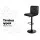 Artiss 4x Bar Stools, Black PU Leather, Adjustable Gas Lift, 360° Swivel, Heavy-Duty Footrest, 92-112cm Height Range