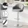 Artiss Set of 2 Grey PU Leather Swivel Bar Stools with Adjustable Gas Lift, Ergonomic Shell Design, and Metal Frame