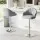 Artiss Set of 2 Grey PU Leather Swivel Bar Stools with Adjustable Gas Lift, Ergonomic Shell Design, and Metal Frame
