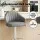 Artiss 4x Grey Shell Leather Bar Stools - Swivel, Adjustable Gas Lift, 120kg Capacity, Easy Assembly, Modern Style