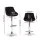 Artiss 2 Pack Black Bar Stools with PU Leather, Gas Lift, Swivel Seat, 62-82cm Seat Height and 150kg Capacity