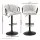 Artiss Adjustable Velvet Bar Stool - Single Kitchen Chair, Ergonomic Woven Design, Ivory, 82-102cm, 120kg Capacity