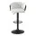 Artiss Adjustable Velvet Bar Stool - Single Kitchen Chair, Ergonomic Woven Design, Ivory, 82-102cm, 120kg Capacity