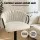 Artiss Set of 2 Adjustable Velvet Bar Stools, Ergonomic Woven Design, 82-102cm Height, Ivory, Durable Metal Frame