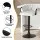 Artiss Set of 2 Adjustable Velvet Bar Stools, Ergonomic Woven Design, 82-102cm Height, Ivory, Durable Metal Frame