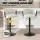 Artiss Set of 4 Adjustable Velvet Bar Stools, Ergonomic Woven Design, Gaslift, Metal Armrests, Ivory, 82-102cm Height