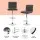 Artiss Set of 4 Grey Bar Stools - PU Leather, Chrome Finish, Adjustable Height, 360° Swivel, Foam Padded, 150kg Capacity